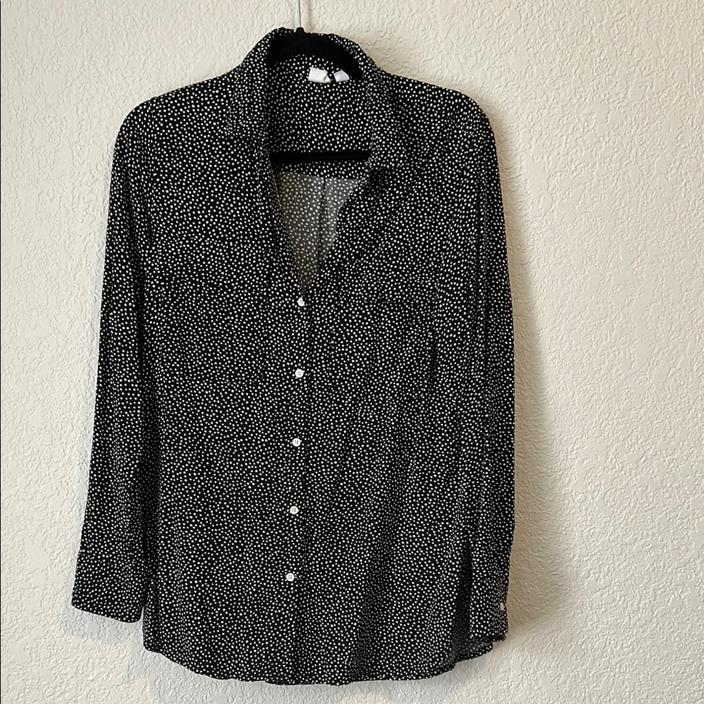 Gap Black And White Polka Dot Women's Top